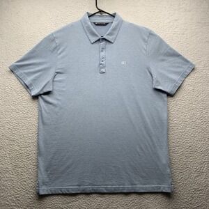 Travis Mathew Golf Polo Shirt Mens XL X-Large Blue Pima Cotton Blend Performance